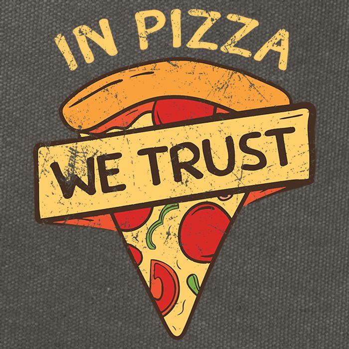 In Pizza We Trust Pizza Lover Cotton Canvas Backpack