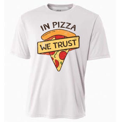 In Pizza We Trust Pizza Lover Cooling Performance Crew T-Shirt