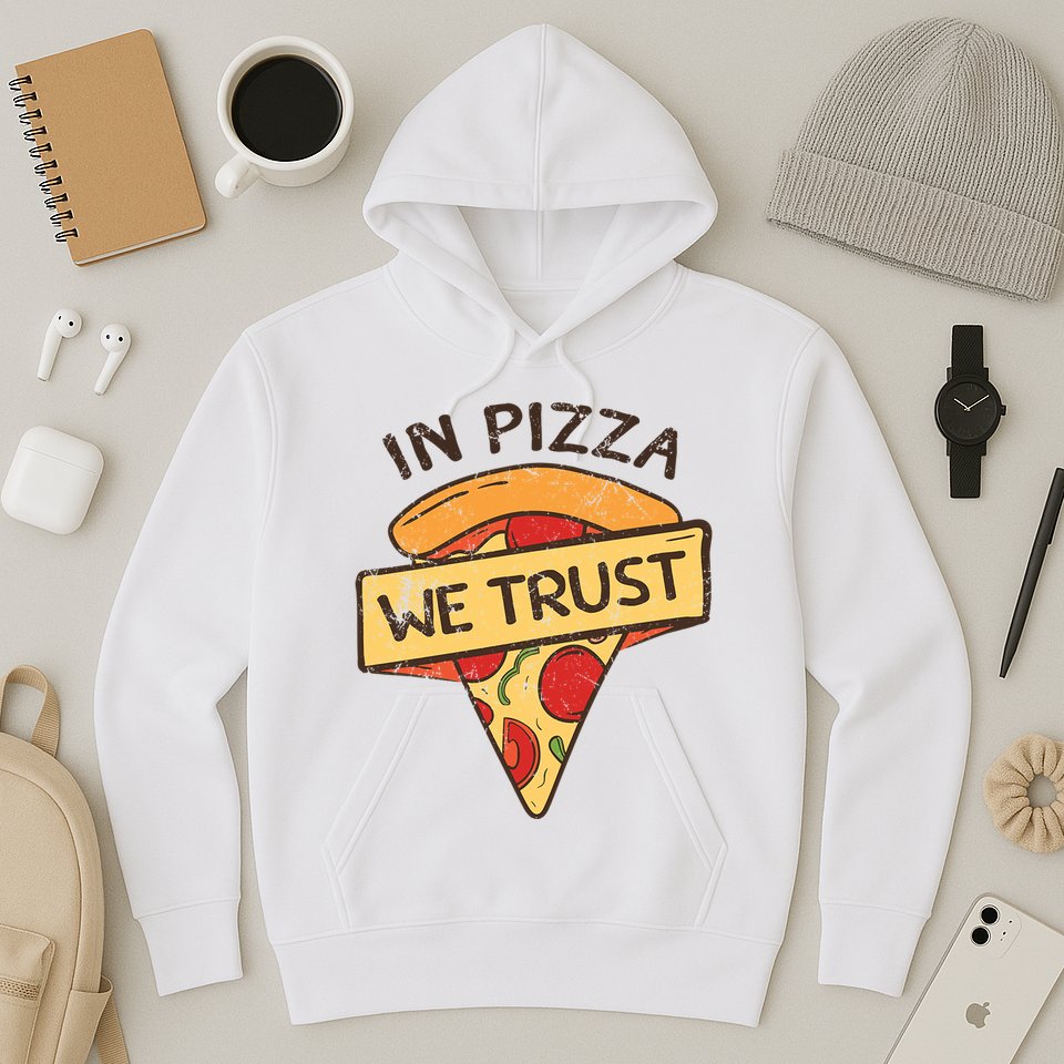In Pizza We Trust Pizza Lover Hoodie