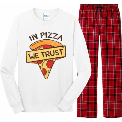 In Pizza We Trust Pizza Lover Long Sleeve Pajama Set