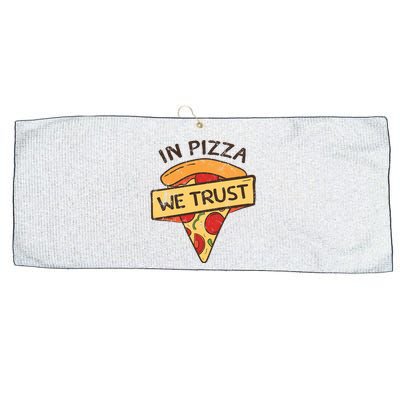 In Pizza We Trust Pizza Lover Large Microfiber Waffle Golf Towel