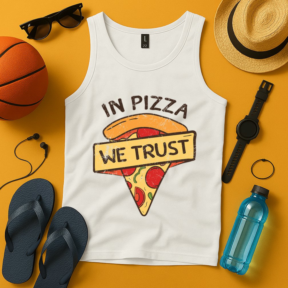 In Pizza We Trust Pizza Lover Tank Top