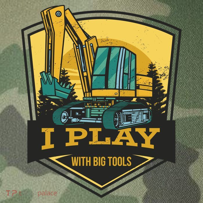 I Play With Big Tools Excavator Legacy Tie Dye Trucker Hat