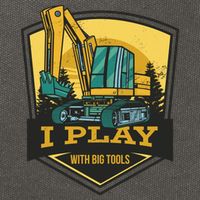 I Play With Big Tools Excavator Cotton Canvas Backpack