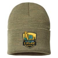 I Play With Big Tools Excavator Sustainable Knit Beanie