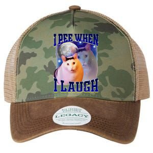 I Pee When I Laugh Funny Cat Meme Humorous Sarcastic Joke Legacy Tie Dye Trucker Hat