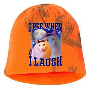 I Pee When I Laugh Funny Cat Meme Humorous Sarcastic Joke Kati - Camo Knit Beanie