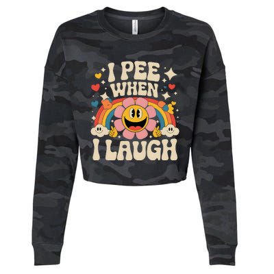 I Pee When I Laugh Naughty Cropped Pullover Crew