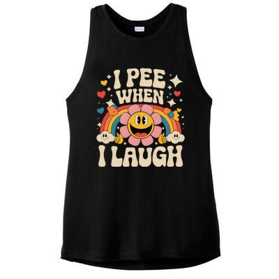 I Pee When I Laugh Naughty Ladies PosiCharge Tri-Blend Wicking Tank