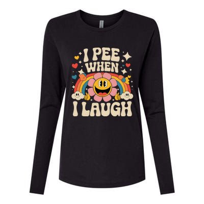 I Pee When I Laugh Naughty Womens Cotton Relaxed Long Sleeve T-Shirt