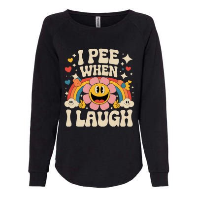 I Pee When I Laugh Naughty Womens California Wash Sweatshirt