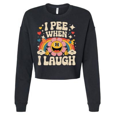 I Pee When I Laugh Naughty Cropped Pullover Crew