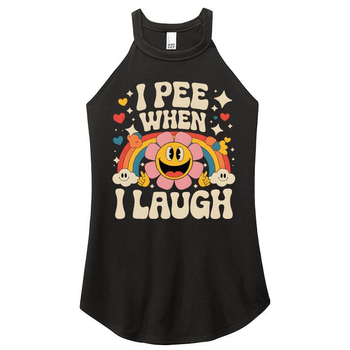 I Pee When I Laugh Naughty Women's Perfect Tri Rocker Tank