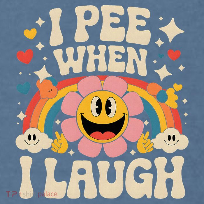 I Pee When I Laugh Naughty Garment-Dyed Sweatshirt