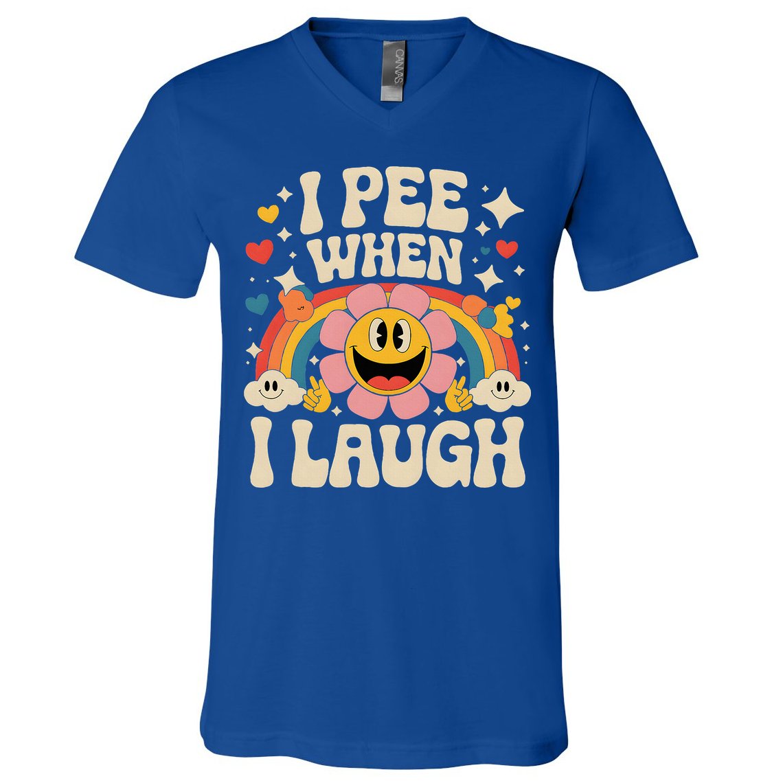 I Pee When I Laugh Naughty V-Neck T-Shirt