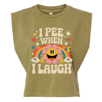 I Pee When I Laugh Naughty Garment-Dyed Women's Muscle Tee