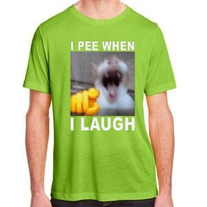 I Pee When I Laugh Funny Cat Silly Meme Humorous Sarcastic Adult ChromaSoft Performance T-Shirt