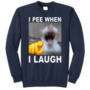 I Pee When I Laugh Funny Cat Silly Meme Humorous Sarcastic Sweatshirt