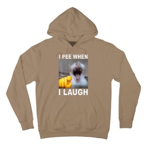 I Pee When I Laugh Funny Cat Silly Meme Humorous Sarcastic Hoodie