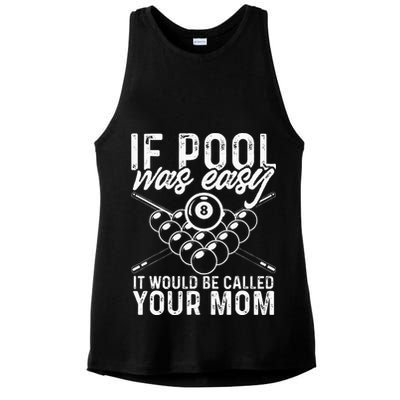 If Pool Was Easy Funny Sport Pool Billiard  Ladies PosiCharge Tri-Blend Wicking Tank