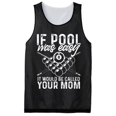If Pool Was Easy Funny Sport Pool Billiard  Mesh Reversible Basketball Jersey Tank
