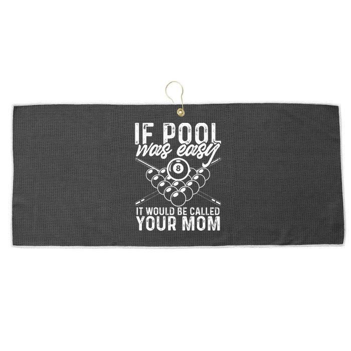 If Pool Was Easy Funny Sport Pool Billiard  Large Microfiber Waffle Golf Towel