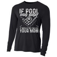 If Pool Was Easy Funny Sport Pool Billiard  Cooling Performance Long Sleeve Crew