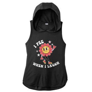 I Pee When I Laugh Ladies PosiCharge Tri-Blend Wicking Draft Hoodie Tank