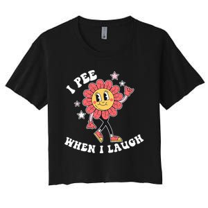 I Pee When I Laugh Women's Crop Top Tee