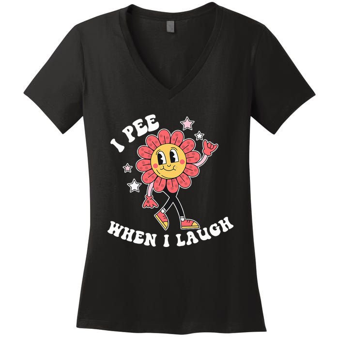 I Pee When I Laugh Women's V-Neck T-Shirt