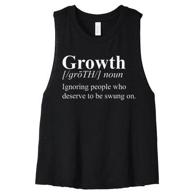 Ignoring People Who Deserve To Be Swung On Women's Racerback Cropped Tank