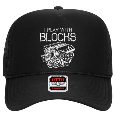 I Play With Blocks Mechanic Engine Block Car Mechanic Gift Trucker Hat