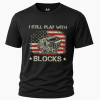 I Play With Blocks Mechanic Engine Block Car Mechanic Cooling Performance Crew T-Shirt