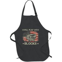 I Play With Blocks Mechanic Engine Block Car Mechanic Full-Length Apron With Pockets
