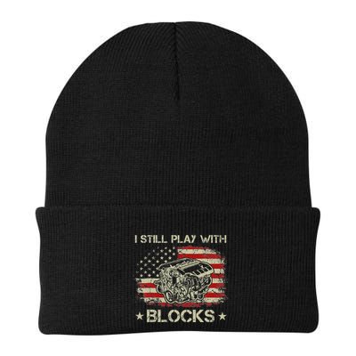 I Play With Blocks Mechanic Engine Block Car Mechanic Knit Cap Winter Beanie