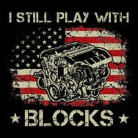 I Play With Blocks Mechanic Engine Block Car Mechanic Poster