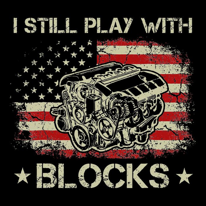 I Play With Blocks Mechanic Engine Block Car Mechanic Poster