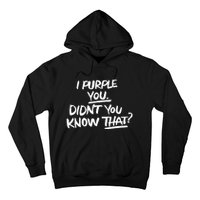 I Purple You Didn't You Know That Funny Korean Music Joke Hoodie