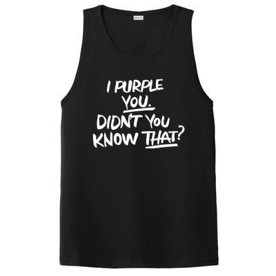 I Purple You Didn't You Know That Funny Korean Music Joke PosiCharge Competitor Tank