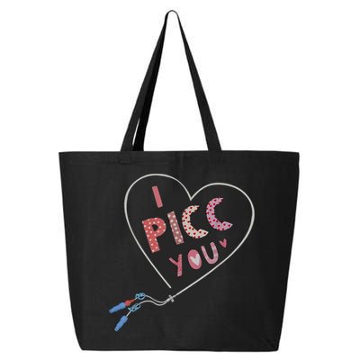 I Picc You Cute Heart Funny ICU ER Nurse Valentines Day 25L Jumbo Tote