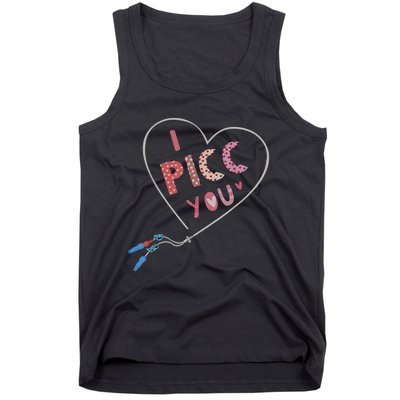 I Picc You Cute Heart Funny ICU ER Nurse Valentines Day Tank Top