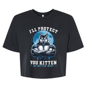 ILl Protect You Kitten No Matter What Bella+Canvas Jersey Crop Tee