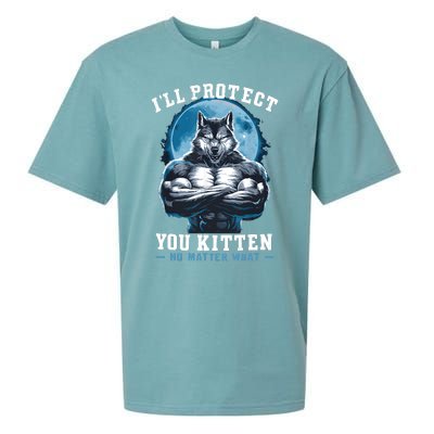 ILl Protect You Kitten No Matter What Sueded Cloud Jersey T-Shirt