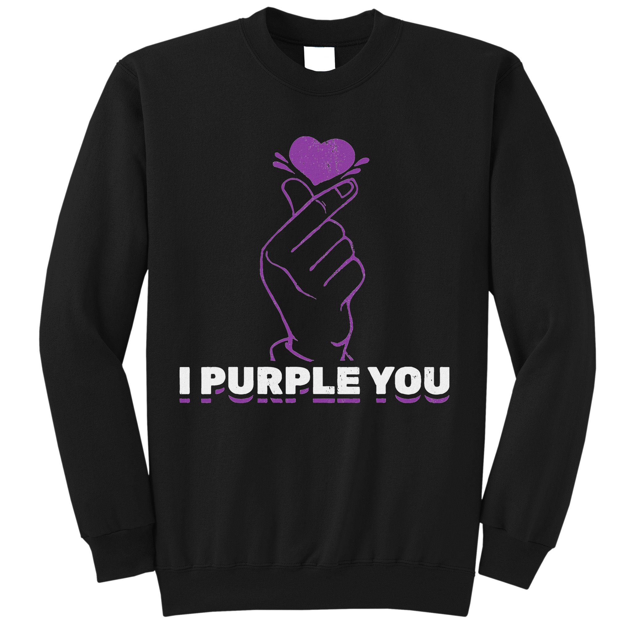 I Purple You Kdrama Korean Hand Symbol Kpop Sweatshirt