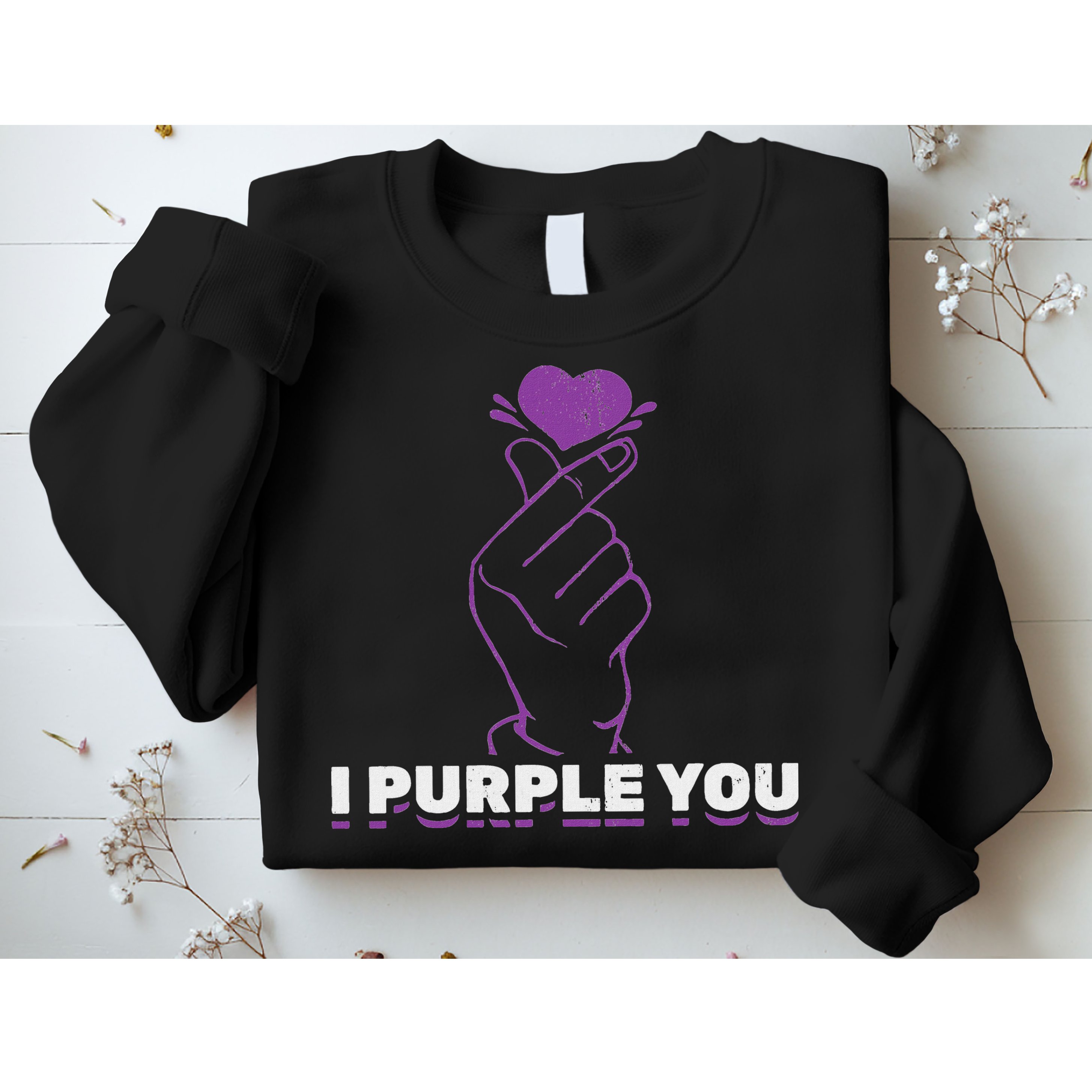 I Purple You Kdrama Korean Hand Symbol Kpop Sweatshirt