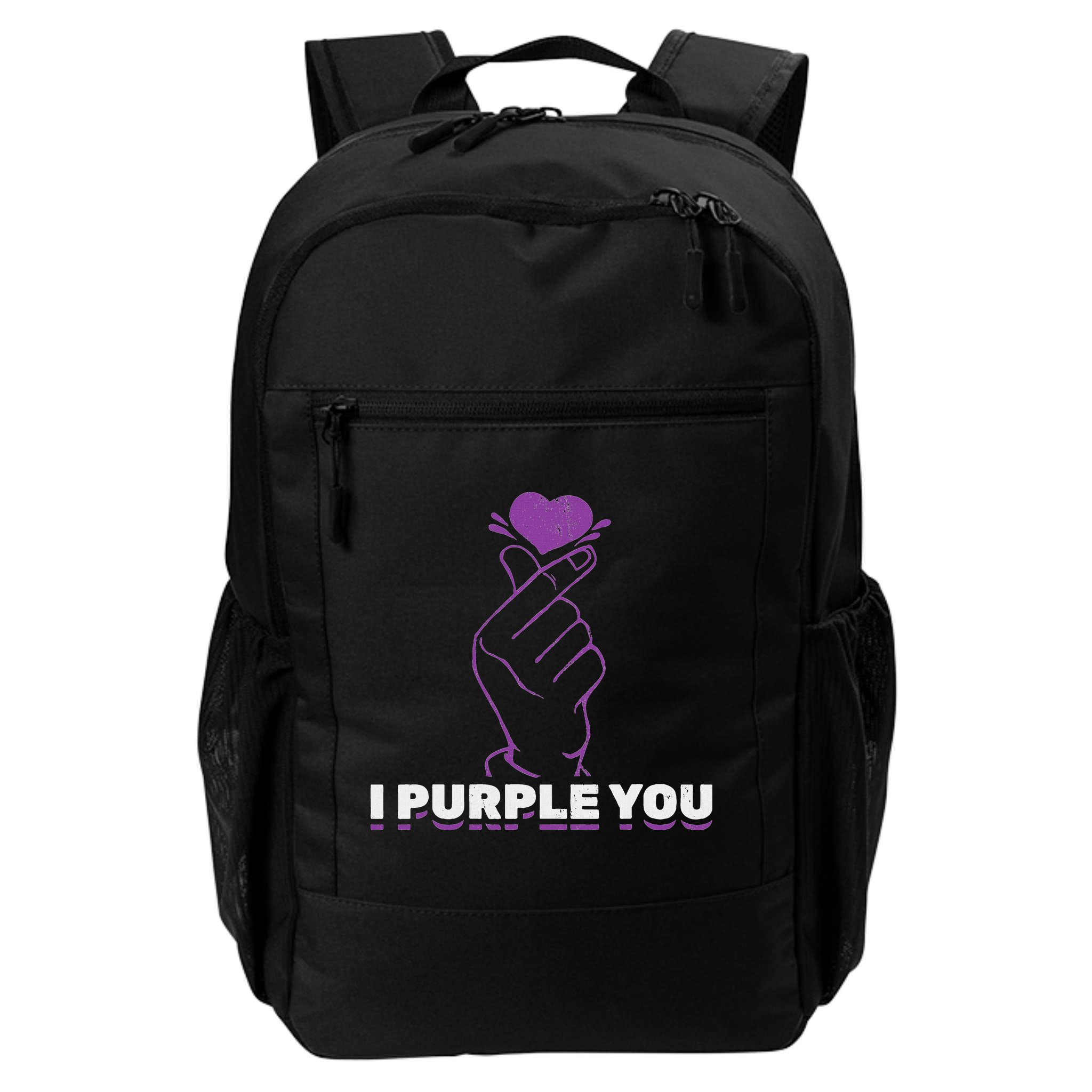 I Purple You Kdrama Korean Hand Symbol Kpop Backpack