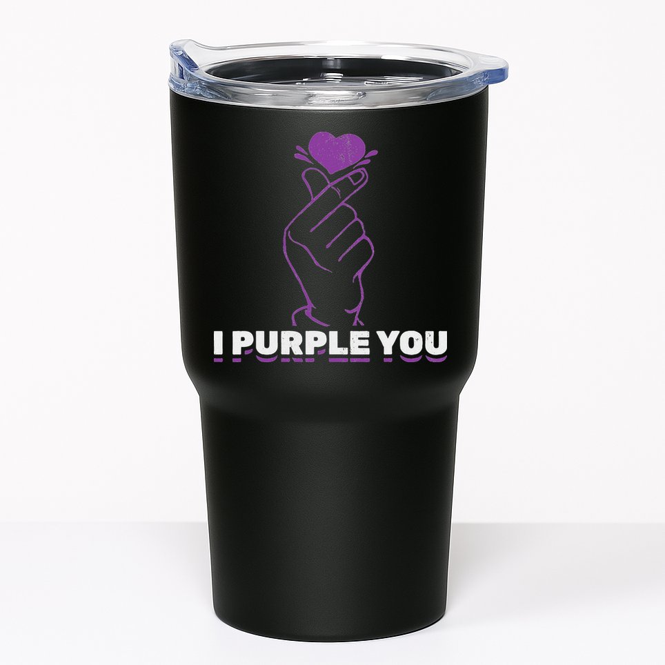 I Purple You Kdrama Korean Hand Symbol Kpop Tumbler