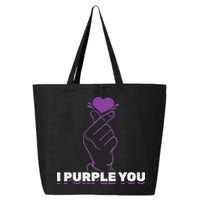 I Purple You Kdrama Korean Hand Symbol Kpop 25L Jumbo Tote