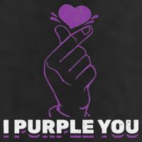 I Purple You Kdrama Korean Hand Symbol Kpop 25L Jumbo Tote