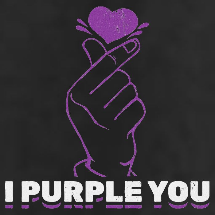 I Purple You Kdrama Korean Hand Symbol Kpop 25L Jumbo Tote